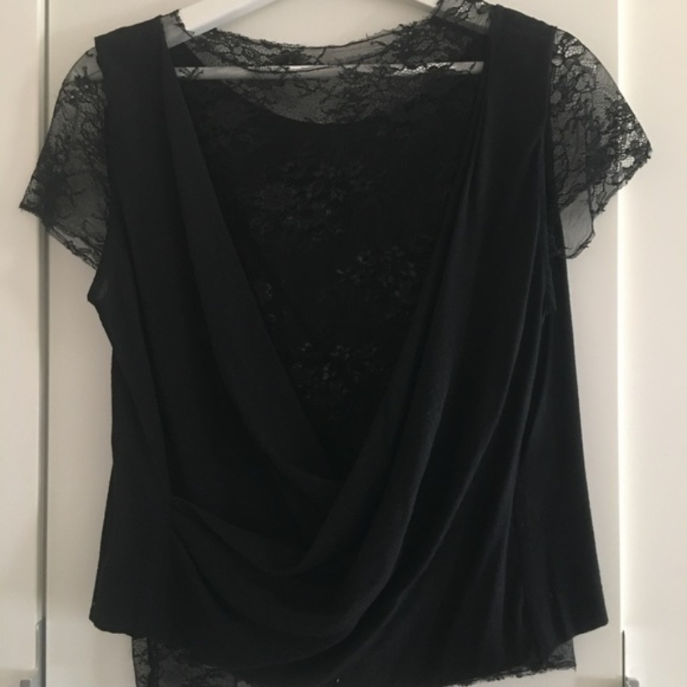 Maje black lace top